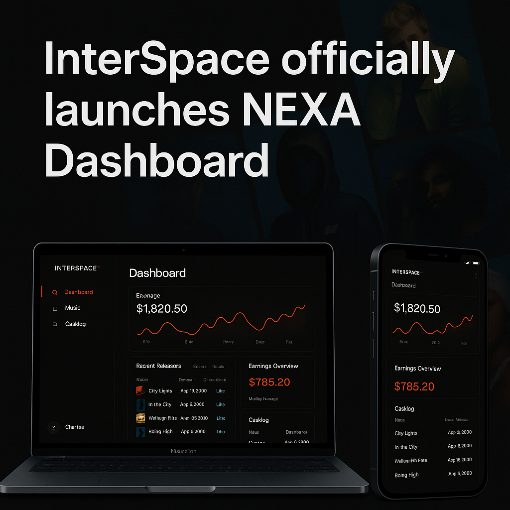 InterSpace music dashboard