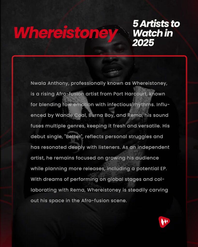 Whereistoney Port Harcourt Artist to watch